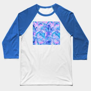 Liquified Rainbow Holographic Texture Baseball T-Shirt